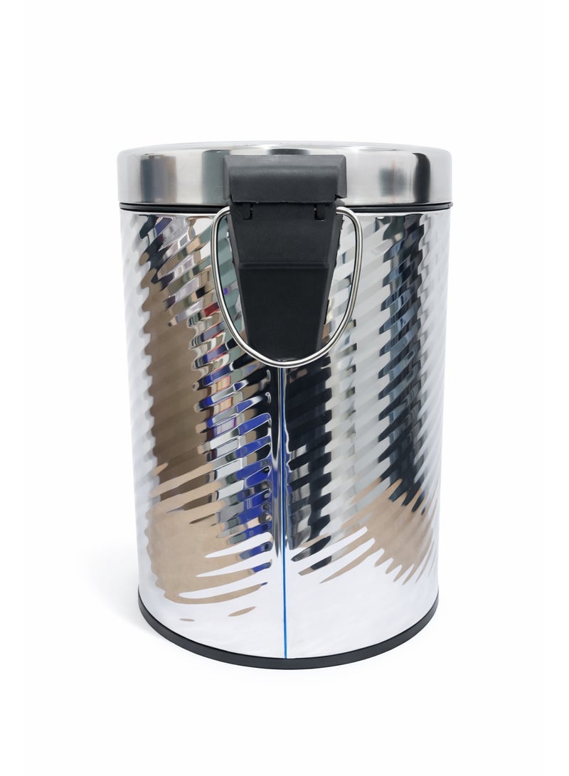 Hygic Stainless Steel Stripes Design Pedal Bin 5Ltr. - Image 3